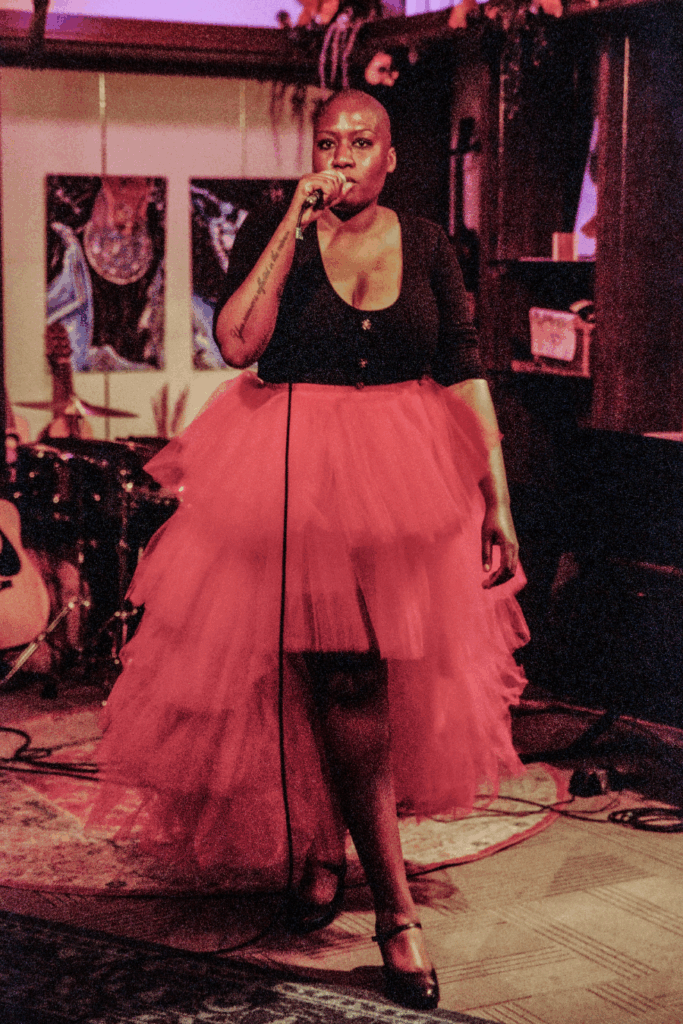 performer singing